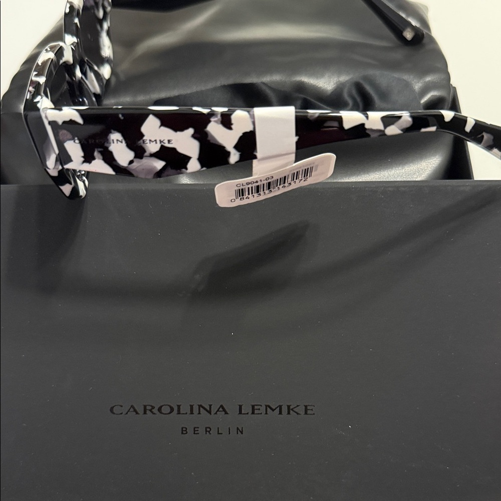 Carolina Lemke Black Cat-Eye Women's Sunglasses - Picture 2 of 4